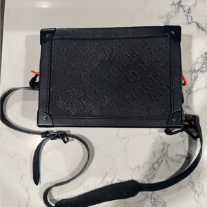 Louis Vuitton Monogram Leather Bag Black and Orange Interior Bag